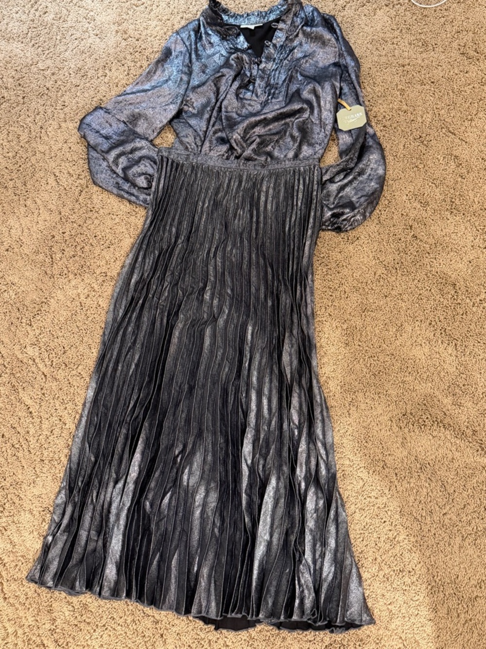 Nwt Ryegrass silver midi skirt and shirt set